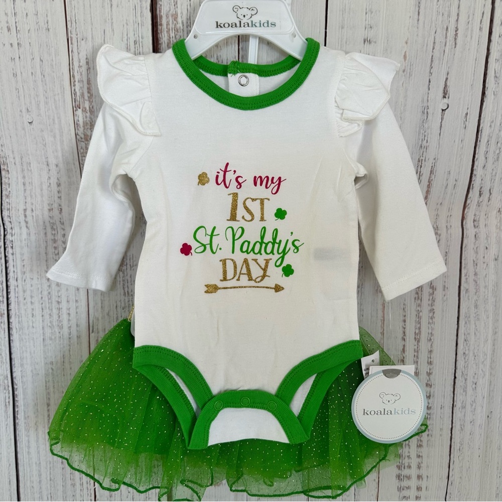 Koala Kids baby girl its my first St. Paddy’s Day 2 piece set